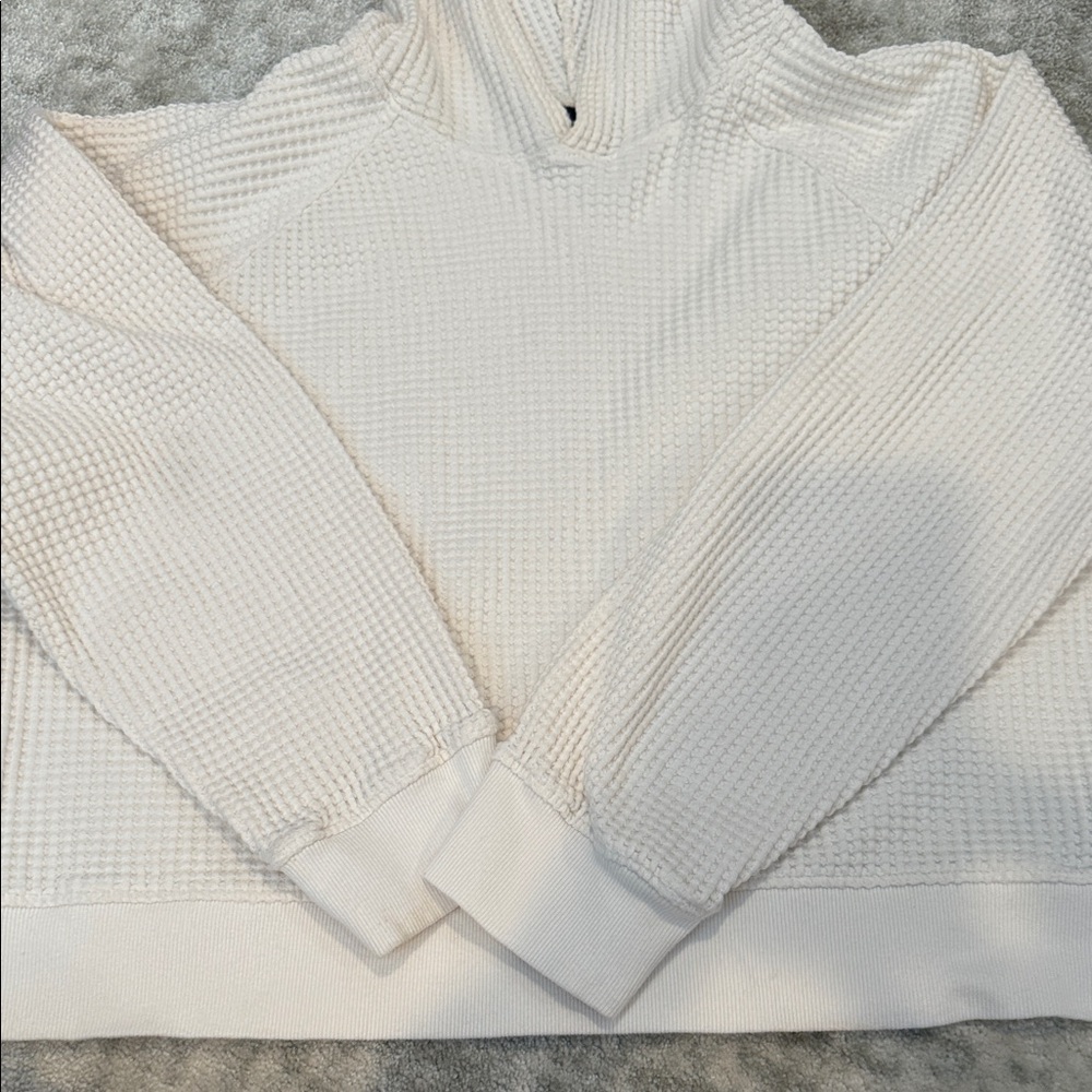 The North Face Women's Cream waffle hooded sweat size M - Picture 4 of 10
